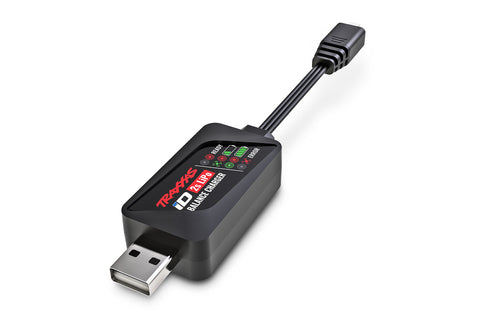 Traxxas Charger, iD® Balance, USB (2-cell 7.4 volt LiPo with iD® connector only)- TRA9767
