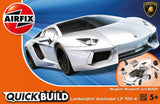 Quickbuild Lamborghini Aventador - White- AFJ6019